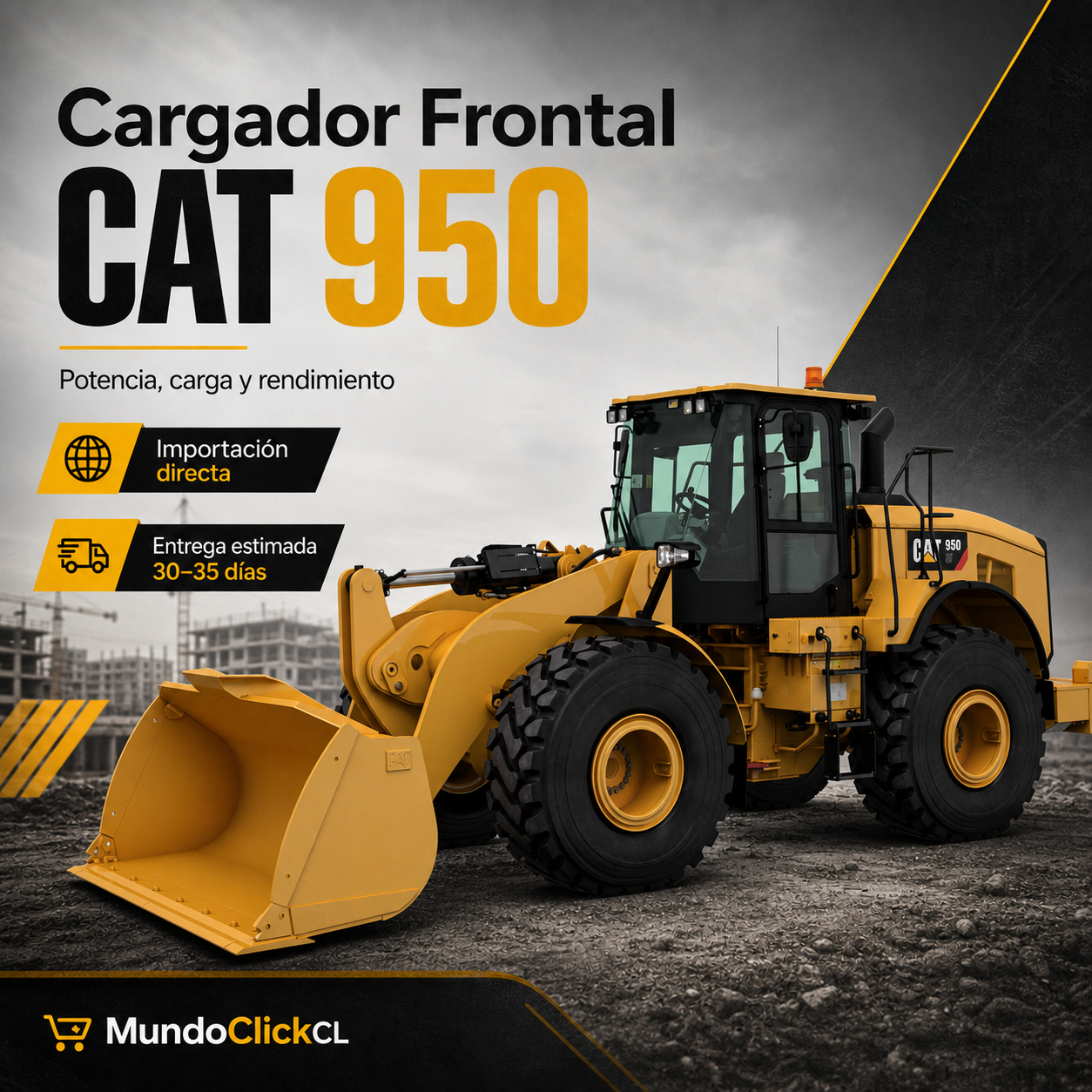 🏗️ Cargador de Ruedas Caterpillar 950 GC 🏗️