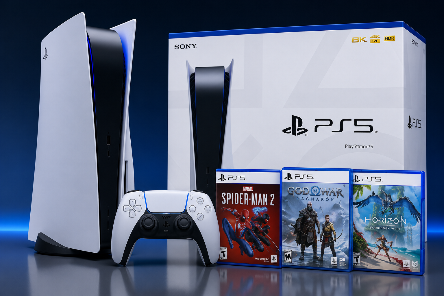 PlayStation 5 Slim con Lector de Discos + Control DualSense + Juegos